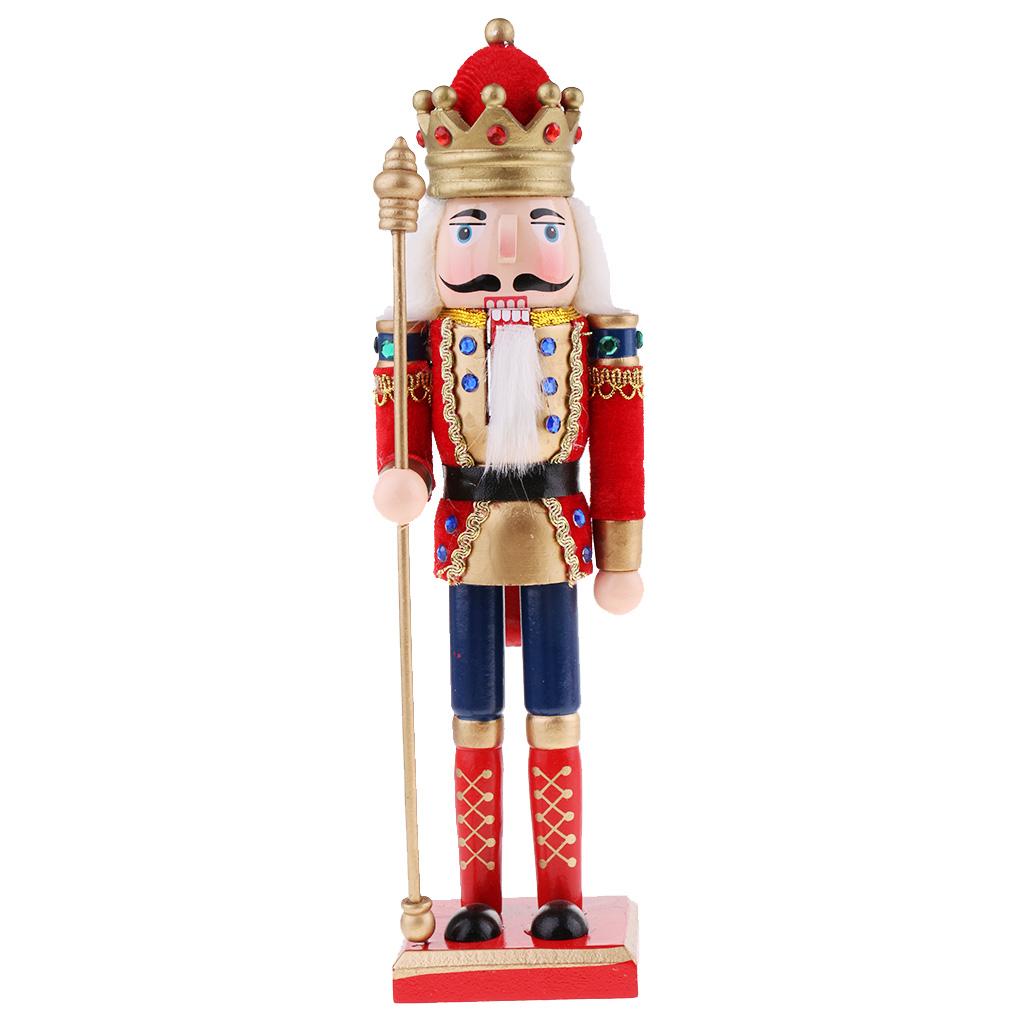 Nutcracker Figurine - Handgeschilderd houten notenkraker-figuur soldaatmodel met vierkante