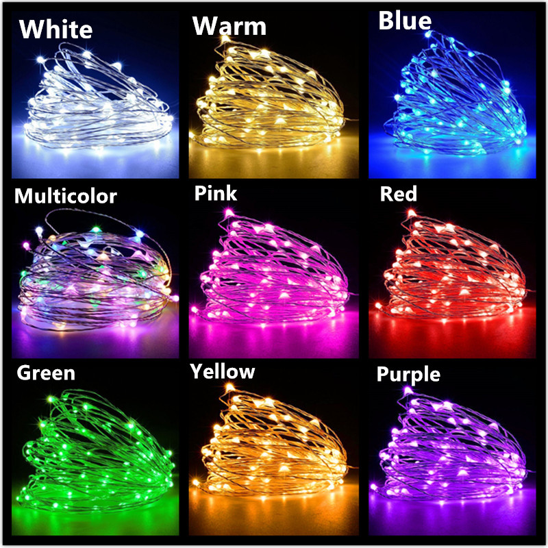 Tinsel Garland Decoration - 10M 5M 3M 2M Koperdraad LED-glinstergordijn