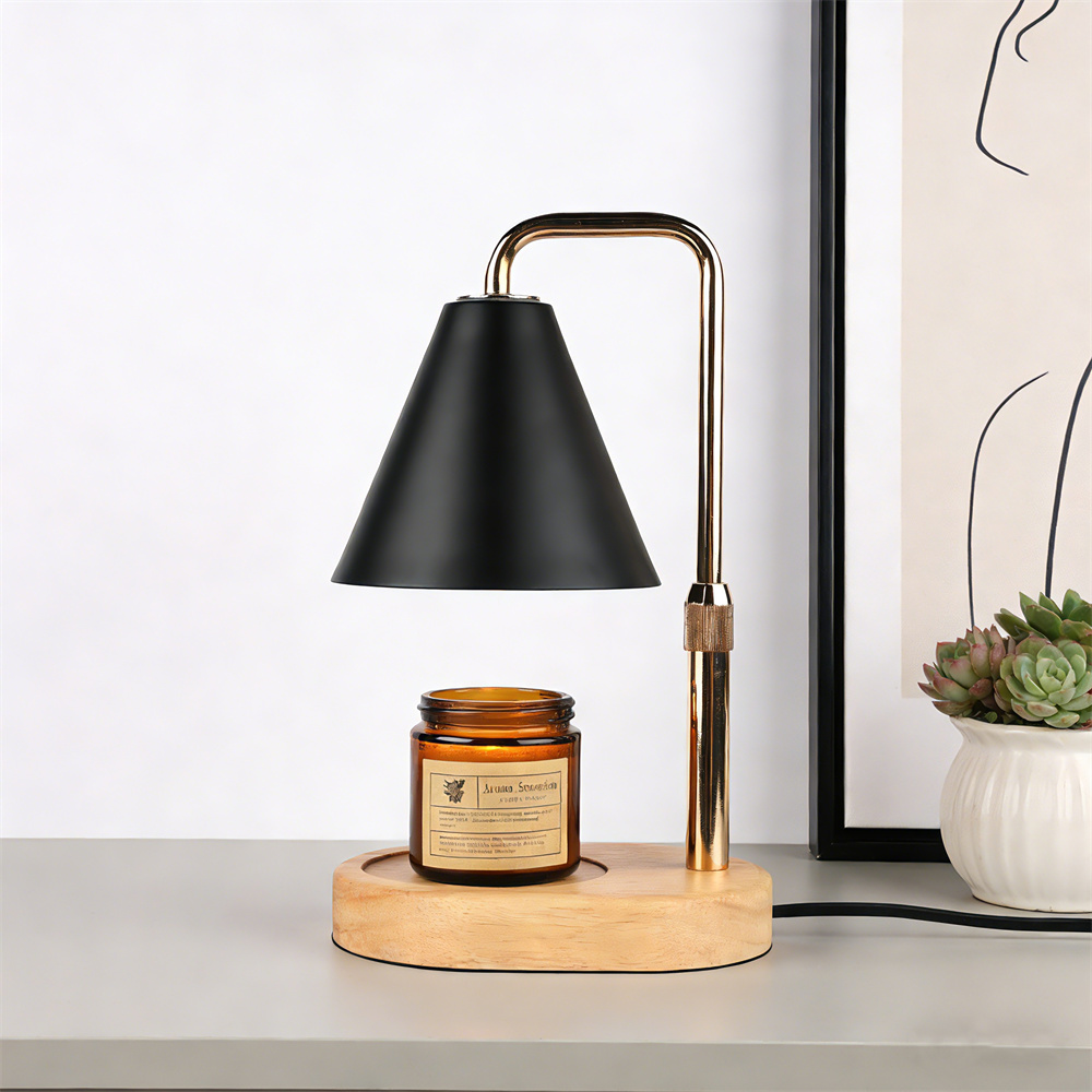 Holiday Candle Set - Zwarte kaarsenwarmerlamp met timer, dimbaar, verstelbare